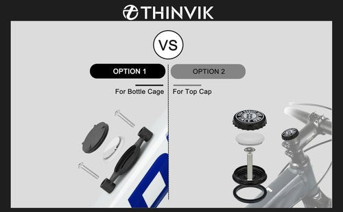 Thinvik Bike Mount for Airtag Hidding Inside Headset Top Cap - Fit Headset Tube Diameter of 31.8mm - Anti Theft - GPS Bicycle Tracker Accessories