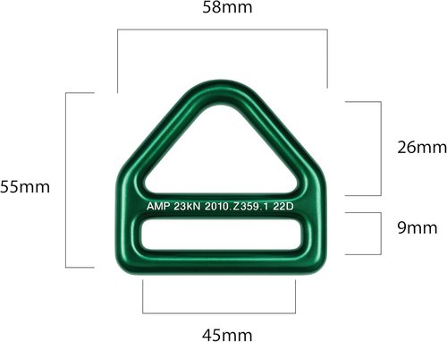 Heavy-Duty Steel Triangle D-Ring – Multipurpose Equipment Connector Ring, Black Finish (Black)