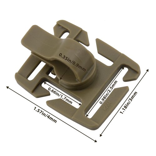 Paracordland-10 PCS Black Multipurpose Tactical 360 Rotation D-Ring Clips Backpacks Molle Carabiner Swivel Beverage Tube Clip for Tactical Buckle Outdoor Camping Hiking Accessories.