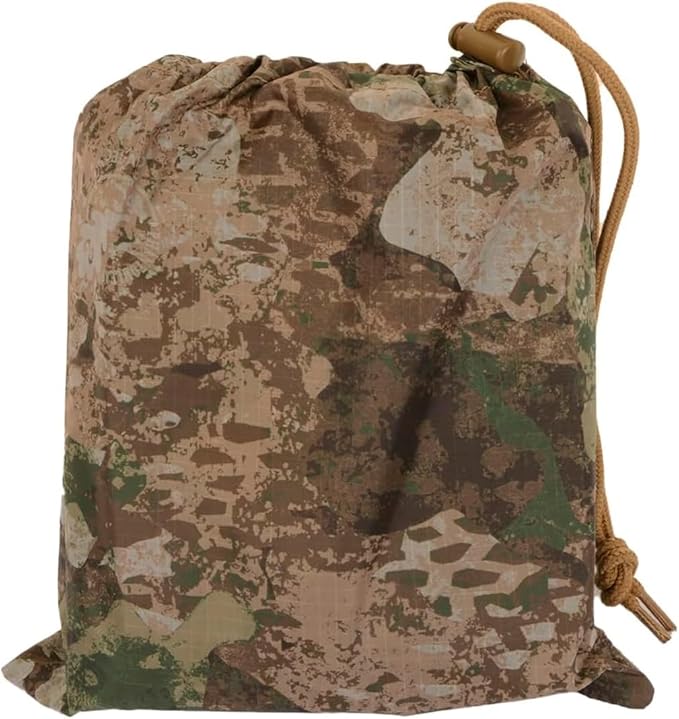 Mil-Tec Adult Ripstop Wet Weather Lightweight Waterproof Multi-Use Rain Poncho with Hood - Use as Bivouac Sack, Shelter Tent