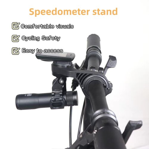 SUKOUSRAM Bicycle Computer Bracket Mount Compatible with Gar Min Edge IGPS Port with Bike Light Strap Mount & Phone Holder for Road Bike Mountain Bike 25.4-31.8mm Handlebar