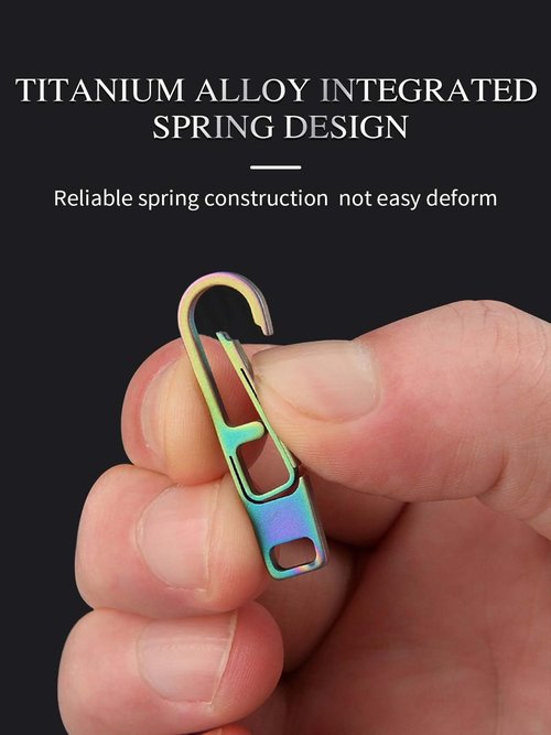 Tikidesign Heavy Duty Titanium Zipper Pull Replacement Set, Durable Zipper Handle Fixer for Backpacks, Luggage, Jackets, and Outdoor Gear - Universal Fit for Quick Repair (4Pcs_Gray_M)