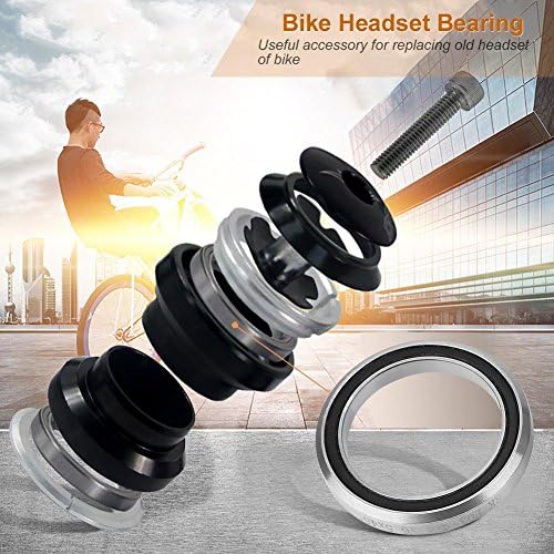 Bearings, Crank Bearing Lightweight Steel Bicycle Headset Sealed Ring Bearing Repair Replacement for Racing (41mm)