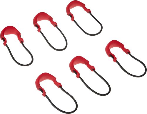 MAXPEDITION Positive Grip Zipper Pulls (Small, EMS Red) Pack of 6, Zipper Pull Replacement for Emergency Medical Backpacks, First Aid Kits, Tourniquet Pouches, PZSRED