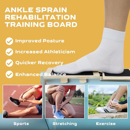 Ankle Balance Board,Aohcae Ankle Foot Strengthener Exerciser for Sprained, Single Leg Balance Board, Anti Slip Wobble Board, Foot Stretcher for Plantar Fasciitis Relief.
