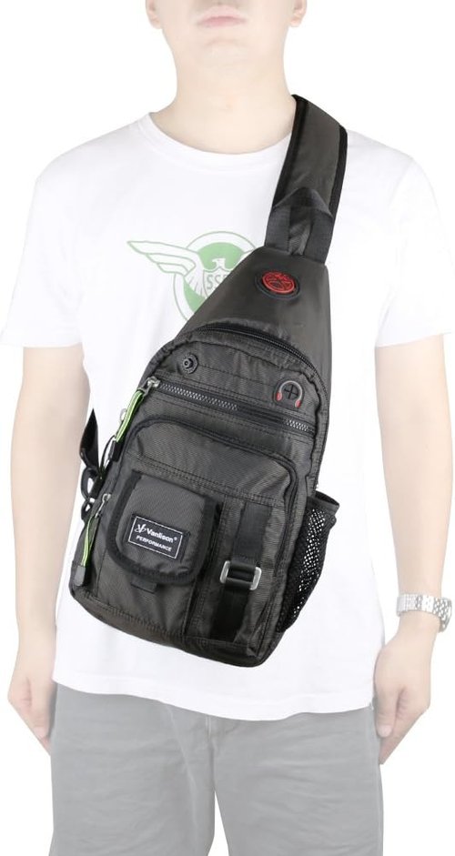 Crossbody Sling Bag Backpack for Men & Women Black