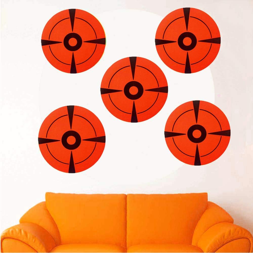 Remarkable Target Stickers EasyShot Targets Neon Orange Self-Adhesive 3-Inch Bullseye Target Stickers for Shooting Label(250pcs)