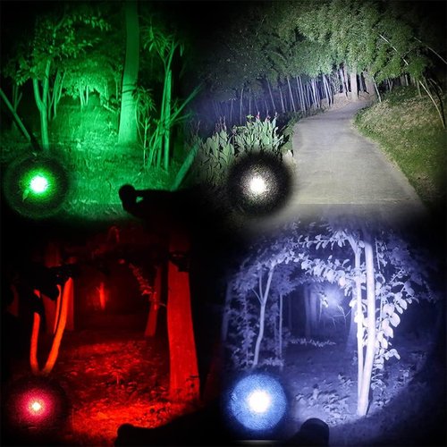 KL41Plus Hunting Flashlight Kit with Red Green IR850 White Interchangeable Modules, Long Range Scope Mount Predator Light with Remote Pressure Switch for Coyote Hog Varmint Night Hunt