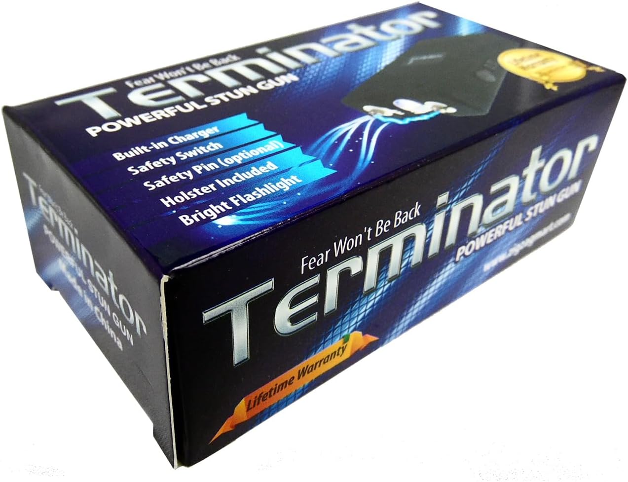 Terminator Stun Gun SG-800-5 BV | Max Power Mini Rechargeable Stun Gun Flashlight
