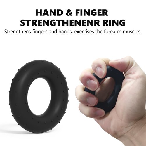Professional Hand Grip Strengthener Trainer Kit, 125-175LB Metal Hand Gripper with 2 Finger Stretcher & 2 Grip Ring Wrist Foream Strengthener Exercise Workout Trainer for Professionals (Silver)