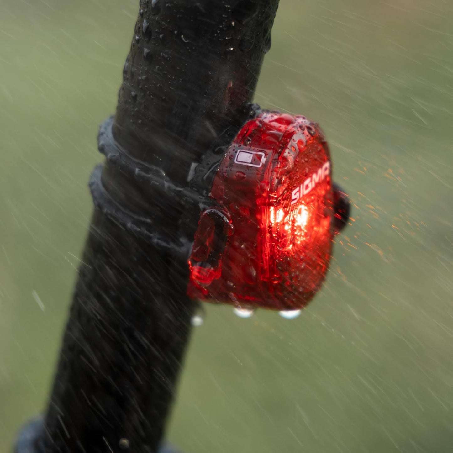 SIGMA Nugget II Flash Bicycle Taillight, Compact, Rechargeable, Easy Attachment to Seat Posts, Standard, High Power & High Power Flashing Modes, Tool Free Mounting, Side Visibility, IPX4 Splash Rated