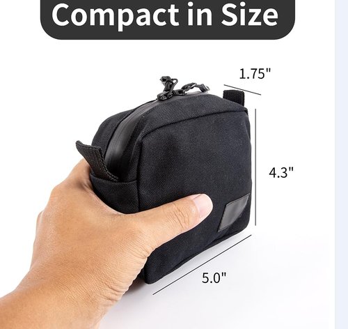 Brand EDC Organizer - Zippered Belt Bag for Men & Women, Side Gusset Design, Ideal for Travel & Hiking