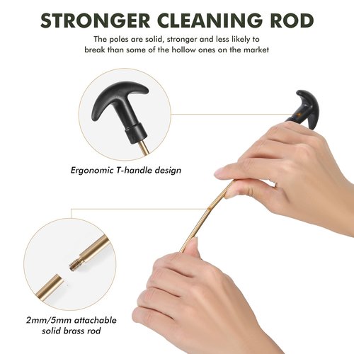 Universal Handgun Cleaning Kit for .22 .357/.38/9mm .40 .45 Caliber Pistol Gun Brush Tools Gun Accessories