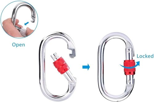 CTSC Climbing Pulleys with Oval Carabiner, Zipline Pulley Kit for Backyard Zipline, Hauling, Rigging and Commercial Purposes with Speed 35/s and Holds Upto 800lbs