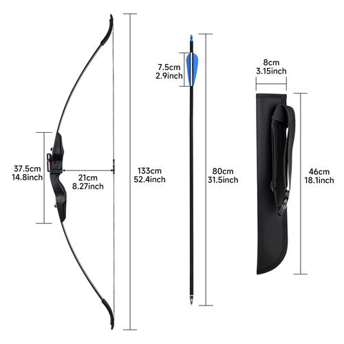 Catch&Hunt 30lbs Recurve Bow and Arrow,Archery Bows Set for Adults,Right Hands Bow,Suitable for Beginner Teenagers Outdoor Hunting,Target Practice