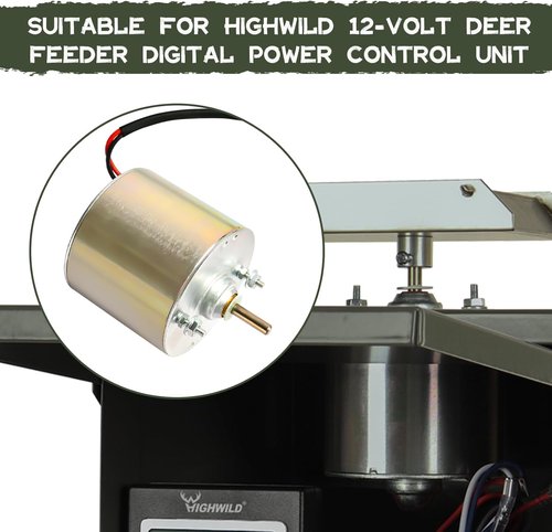 Highwild 12-Volt 1/4" Shaft Feeder Replacement Motor