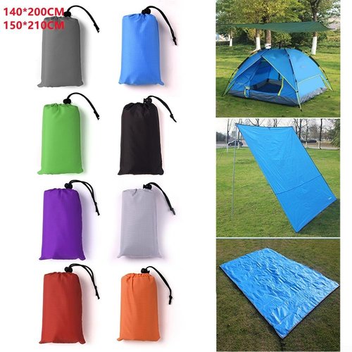 Outside Camping Rain Tarp, Waterproof Portable Tarp Shelter Rain Tarp Sun Shade Shelter for Outdoor Adventures(Medium Gray 140x200CM)