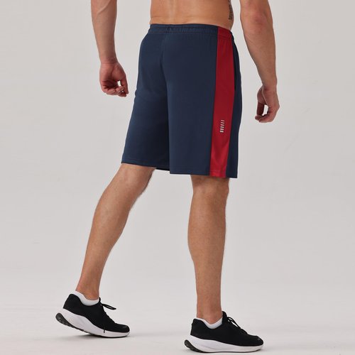 ZENGVEE Men’s 3 Pack Running Athletic Shorts 7" Quick Dry Workout Gym Shorts with Pockets for Basketball,0501,Black Grey Red,L