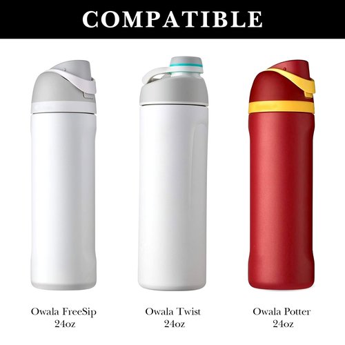 Linkidea 6 Pack Water Bottle Bottom Pad Compatible with Owala FreeSip 24oz, Twist 24oz, Silicone Waterbottle Bottom Silencer, Protective Anti-Slip Rubber Bottom Protector