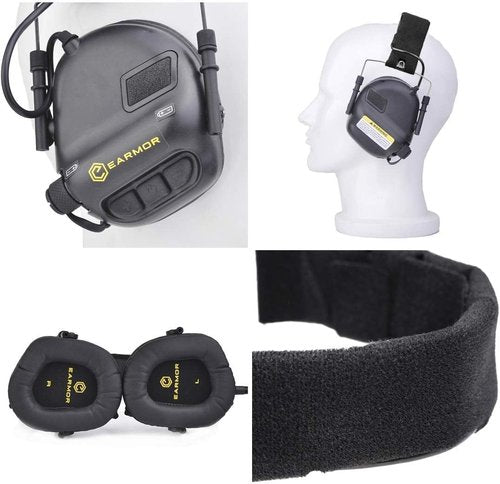 Electronic Shooting Earmuffs Ear Muffs Safety Tactical Gun Sound Amplification Hearing Protection NRR 22dB