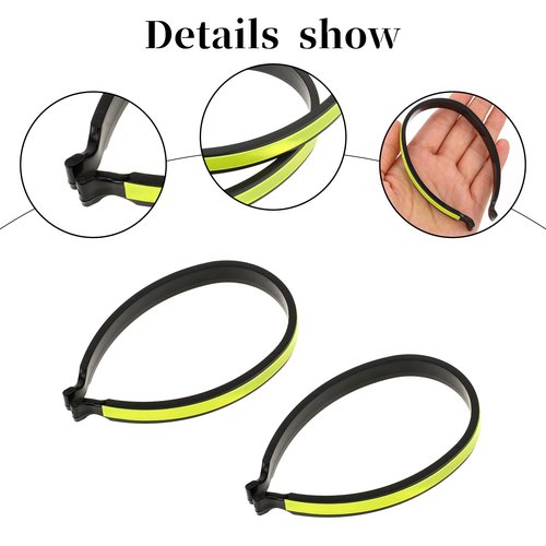 Psyqtsuary 2 Pcs Cycling Trouser Clips, Ankle Cuffs, Cycling Ankle Safety Band Reflective Bicycles Clip Pant Leg Cuff Clip Cyclings Trouser Wrap Clips (Fluorescent Green)