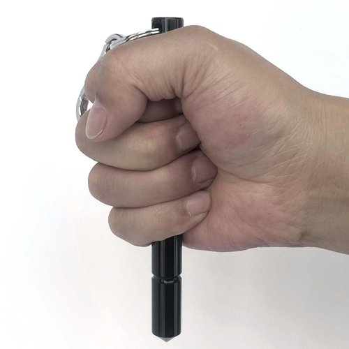 GladTime Kubaton Metal Tactical Keychain Aluminum Safety Keyring Self Defense Weapon with Key Chain Hook 2 Kit
