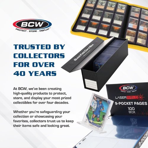 BCW 4-Screw Card Holder - 15ct | Recessed 20 Pt Trading Card Protector