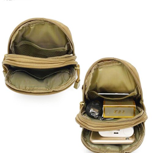 ONE WVW PIN Tactical Molle Pouch, Universal EDC Waist Bag Pouches, Outdoor Belt Bags Gear Tool Gadget Pocket with Cell Phone Holster (Orange)