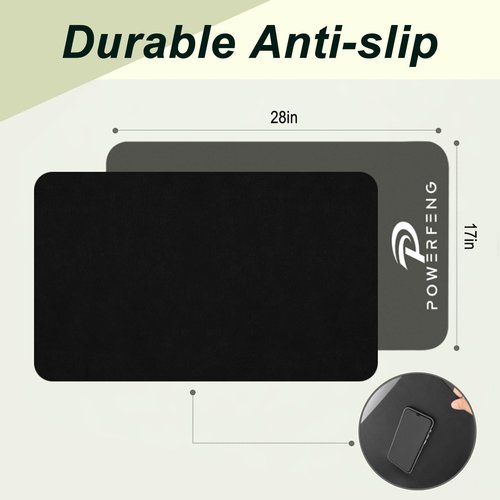 Non-Slip Leg Exerciser Machine Mat: Workout Mat for Under Desk Elliptical Pedal Ellipse Exercise