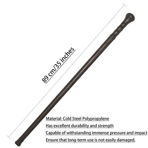 ShangYaSM Cane Hiking Stick Mountaineering Stick Black Walking Hiking Men and Women 35 inches