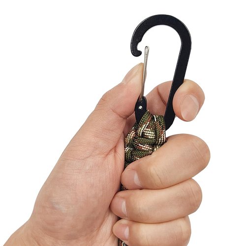SENHAI 5 Pcs Braided Paracord Carabiner Keychains, Double Head Carabiner Keychains Outdoor Carabiner Hook Cord Clip for Hanging Keys or Water Bottle Keys Backpack Camping Hiking Fishing Fit Men Women