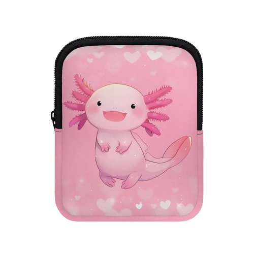 BYCHECAR Axolotl Water Bottle Pouch for Stanley Quencher Adventure 30oz/40oz Tumbler Pouch Bag Zipper Cup Accessories for Phone Earphone Card Storage Holder