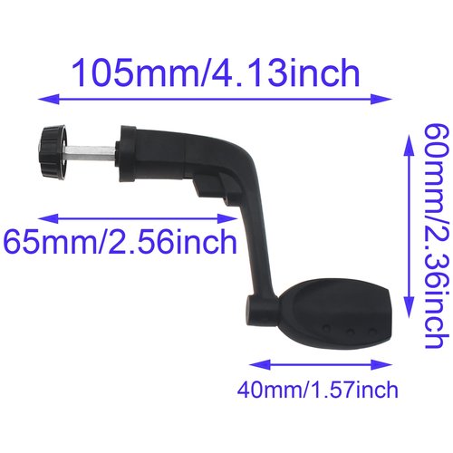 HAJXZH 3PCS Fishing Reel Handle Plastic Fishing Spinning Reel Handle Grip Replacement Black Universal Reels Accessories for Most Fishing Reels