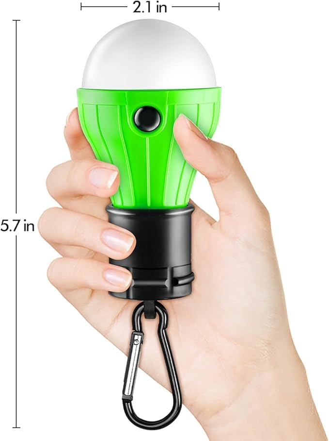 Tent Lamp 4 Packs Portable LED Tent Lights Clip Hook Hurricane Emergency Lights LED Camping Lights Bulb Camping Lanterns Camping Equipment for Camping Hiking Backpacking Outage