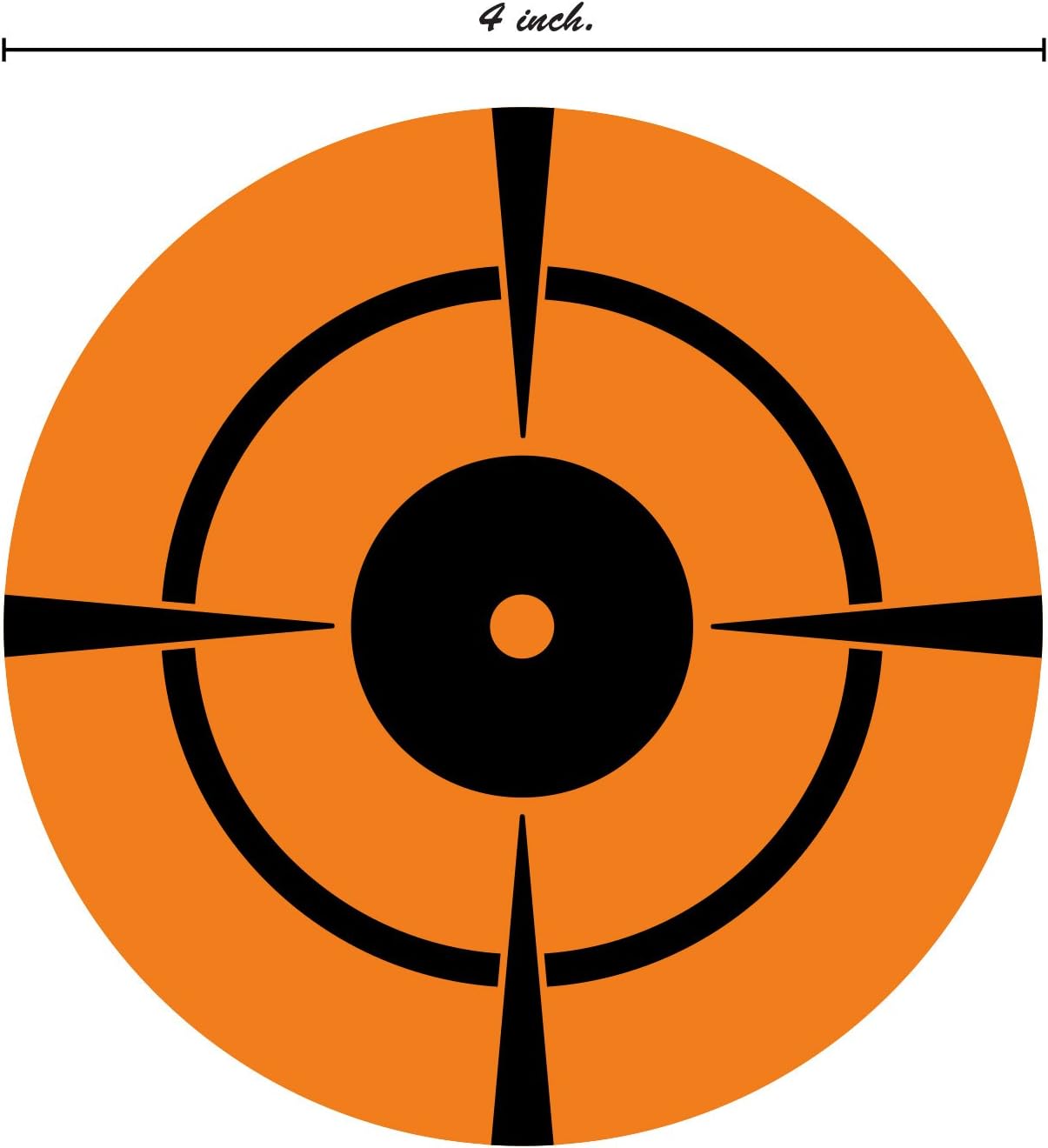 SBLABELS Bullseye Shooting Target 250 Bright Fluorescent Orange/Red Targets Made in The USA