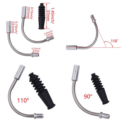 QidaiaLuck 40pc Bike Brake Noodle Cable Set, Stainless Steel & Rubber, Silver, Mountain & Road Bikes