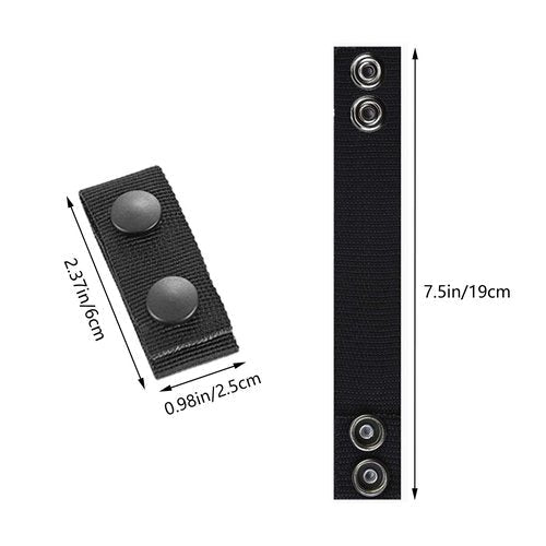 12 Pcs Duty Belt Keeper Stays Holders Nylon Double Snaps,Fit for 2"-2.25" Wide Double Snaps Duty Belt Keepers,Security Tactical Belt Loop for Police Equipment Accessories,Outdoor Sports Belt Fixing