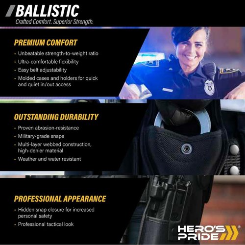 Hero's Pride Tactical Alarm Case for Duty Belts - Lightweight Nylon EDC Pouch for CDCR Officers