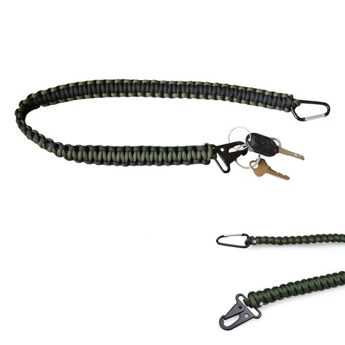 pinklilycare Military Grade Heavy Duty Paracord Keychain Carry Handle Tactical Rope Lanyard Correctional Officer Prison System Jailer