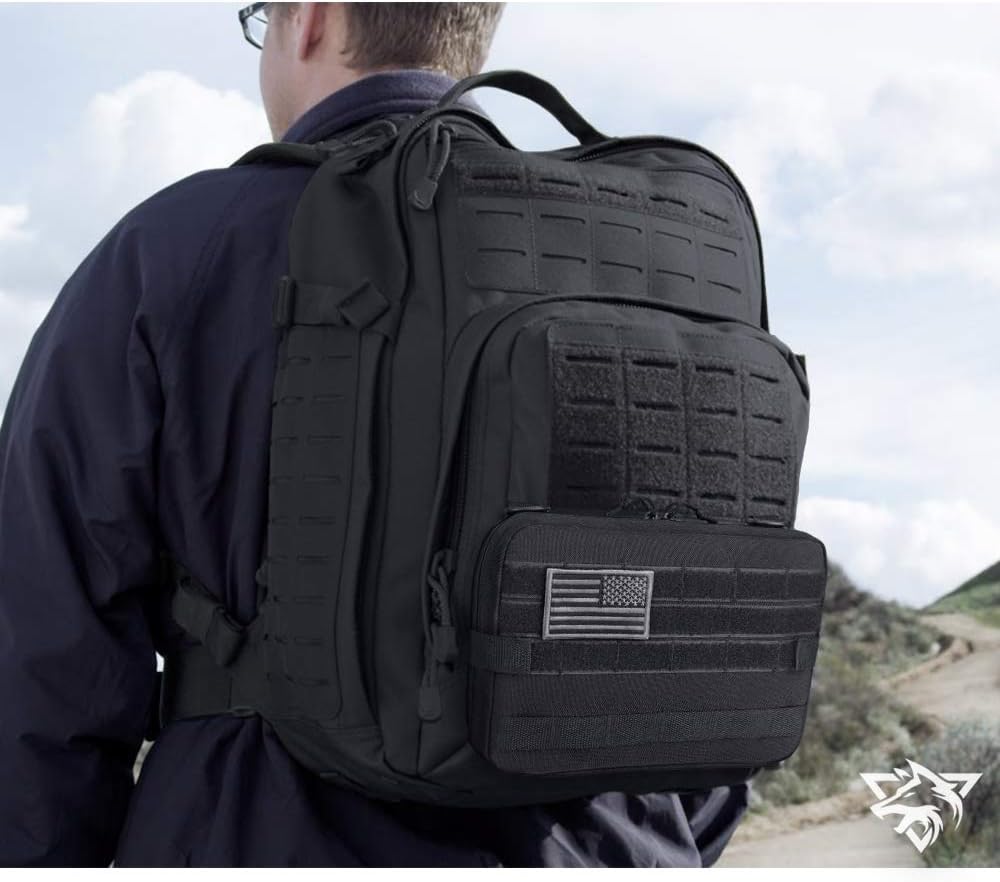 WYNEX Tactical Admin Molle Pouch, Medical EDC EMT Utility Bag Shell Design Attachment Pouches 1000D Nylon Hiking Belt Bags