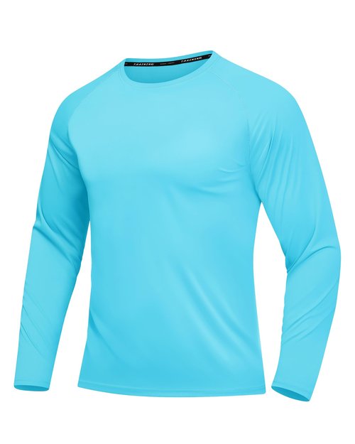 3 Pack Men's Rash Guard Shirts Long Sleeve UV SPF UPF 50+ Sun Protection Shirts Swim Shirts Quick Dry Workout Hiking(LGBEWT L