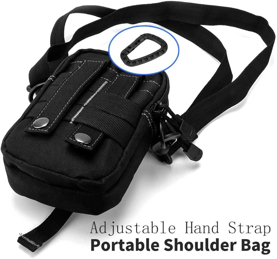 ofone Small Tactical Molle Pouch, Military Waist Pouch EDC with Smartphone Holster Holder Utility Gadget Belt Bag for Outdoor