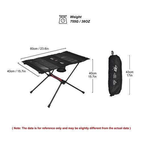 widesea Portable Camping Table Ultralight Mesh Folding Beach Table for Camping, Hiking, Backpacking Outdoor Picnic, Mesh Folding Table with Mesh Bag