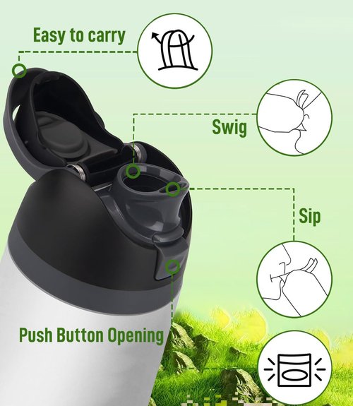 Replacement Cap Lid for Owala Freesip Bottle, for Owala Cup 16oz 24oz 32oz 40oz, 25 oz clear Tritan Plastic Water Bottles, One Button Water Bottle Top Replacement Accessories, Black