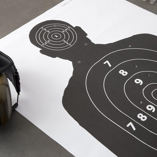 Juvale Shooting Targets Paper Silhouette Style - 17 x 25 in, Black & White, 50 Count - Paper Targets for Shooting Range & Airsoft, BB & Pellet Gun Practice