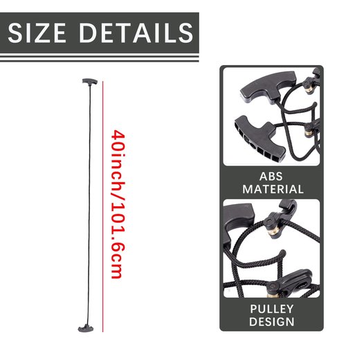 KURUGEILI Archery Cocking Devices Double T Handle Crossbow Cocking Rope Crossbow Pull Cord Rope Cocker String Puller Assist Tool for Crossbow Hunting-Works with All Crossbows