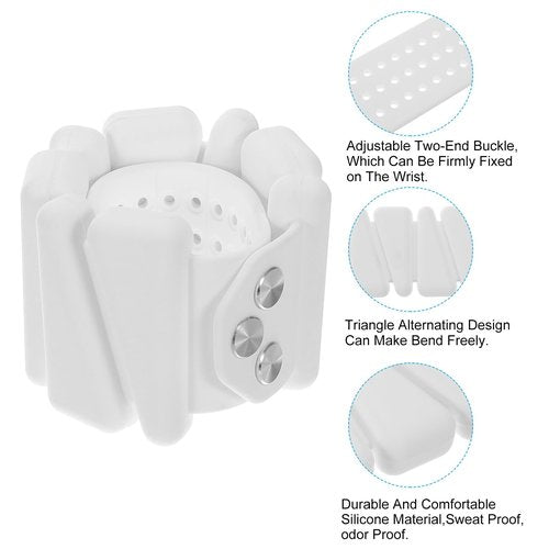 PATIKIL Wrist Weights 4lb, Set of 1 Adjustable Ankle Weights Wearable Leg Weights for Women Men Yoga Dance Jogging Aerobics Gym Walking Running, White