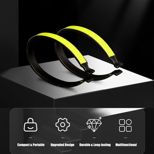 2PCS Cycling Trouser Clips Cycle Accessories, Bicycle Accessories for Men Women Runners, Universal Elastic Ankle Straps for Cycling Trouser Wrap Clip Reflective Gear Accessories Outdoor (Green)