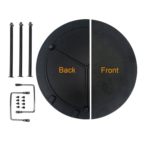 BBQCuker 18"Campfire Grill Griddle, Cast Iron Grill Pan with Handles, 3 Removable Legs, Fire Pit Grill,Campfire Cooking Equipment,Griddle for Gas Grill and Outdoor BBQ
