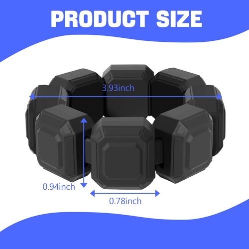 Silicone Weight Bearing Bracelets, 0.33lb x 1 Pair for Women and Kids, lightweight Wrist&Ankle Weights with Elastic String, Portable Mini Excercise Wrist Weights for Walking,Running,Yoga,Dance,Gymnastics and Aerobics - Black